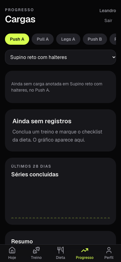 Screenshot of Vieira Fitness